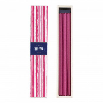 日本香堂 かゆらぎ 薔薇 スティック40本入 香立付 38452