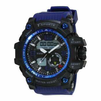 T-sports アナデジ 腕時計 ブルー TS-AD095-BL