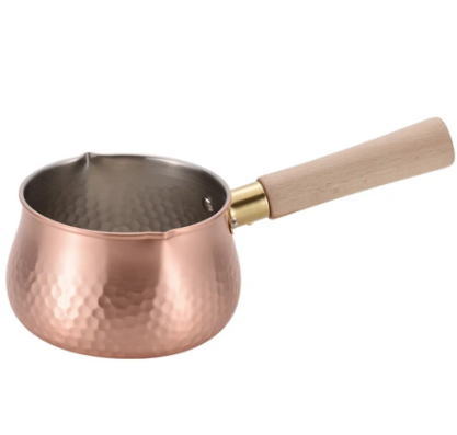 千歳 純銅 ミルクパン 12cm　ミルクパン 片手鍋 調理器具 銅製 食卓 鍋 ガス火