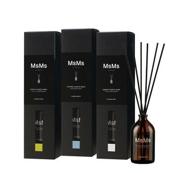 MsMs(ムースムース) リードディフューザー ルームフレグランス 90ml　アンバー＆ホワイトムスク・6227