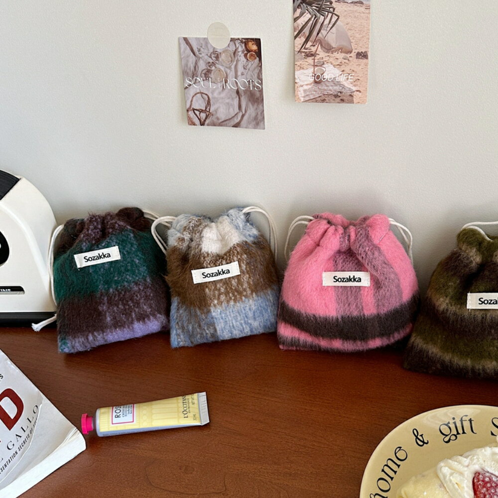 楽天市場】巾着 ポーチ（カラーピンク）の通販