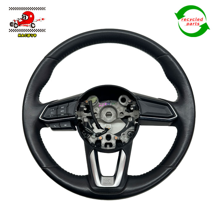 【中古品】 MAZDA マツダ純正 ステアリングホイール ブラックレザー B63E-32-982B02 デミオ 適合型式 DJLFS ステアリングスイッチ付