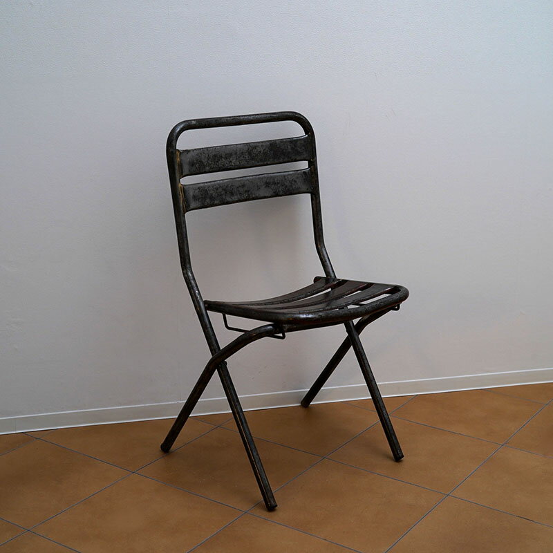 【中古】Folding Mini Chair / Tolix / 1940s / フォールディングチェア 椅子 アイアンチェア 折り畳み椅子 トリックス アウトドア ヴィンテージ
