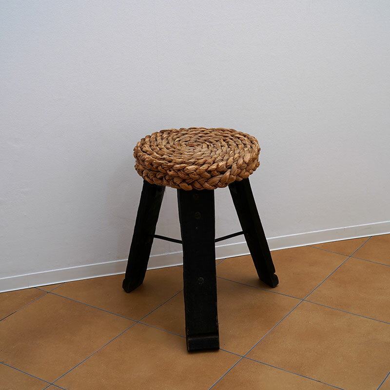 yÁzAudoux-Minet Stool / 1950s / France֎q Ƌ `FA[ Xc[ Be[W I[h~l