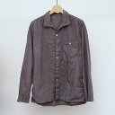 yOliver Church Io[`[`zOpen Collar Shirt Hand-dyed Anthracite ITALIAN COTTON BLUE STRIPED Y j gbvX Vc