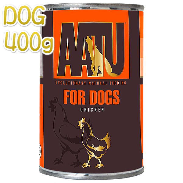 最短賞味2025.6 AATU アートゥー 90％チキン 400g缶 成犬用ウェット グレインフリー総合栄養食ドッグフード 正規品 aa13491