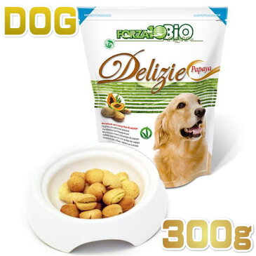 最短賞味2021.8・フォルツァ10 犬 オーガニック フルーツビスケット パパイヤ味 300g 犬用おやつFORZA10正規品fo00183