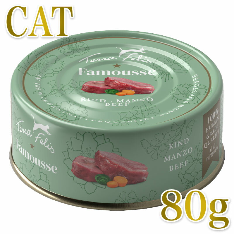 Rakuten - 最短賞味2028.10・リニューアル品テラフェリス ファムース モノプロテイン ビーフ80g/tf09577成猫用コンプリート食ウェット正規品