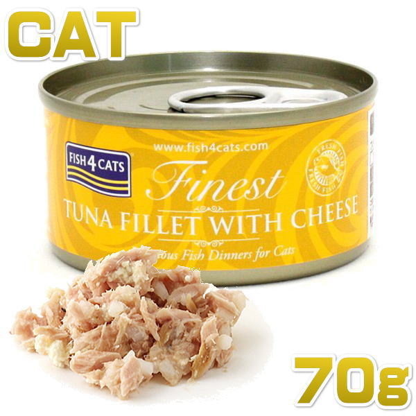 最短賞味2025.10 フィッシュ4キャット 猫缶「ツナ＆チーズ」 70g缶 全猫種 全年齢ウェット 一般食fish4cats正規品f4c29596