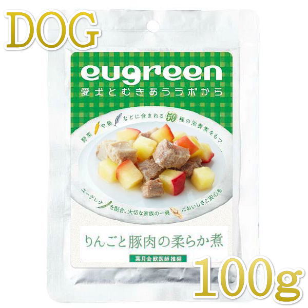 最短賞味2024.12 阪急ハロードッグ eugreen リンゴと豚肉柔らか煮100g犬用レトルトお惣菜ユーグレナ配合hd01329/139651