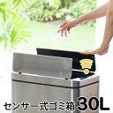 ゴミ箱 デラックス ファントムセンサービン 30L シルバー ふた付きごみ箱 EKO ウイルス対策 タッチレス センサー式ゴミ箱 蓋付き ペット用 キッチン用 便利 人気 自動開閉 30リットル リビング ダストボックス 赤ちゃん ペット オムツ クーポン配布中