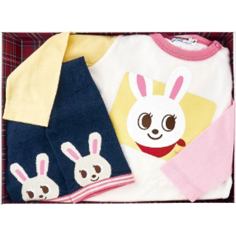 【まとめ買い10セット】 ミキハウスTシャツ＆スパッツセット ピンク 日本製 赤ちゃん用品 内祝い 結婚内祝い 出産内祝い 景品 結婚祝い 引き出物 香典返し クーポン配布中