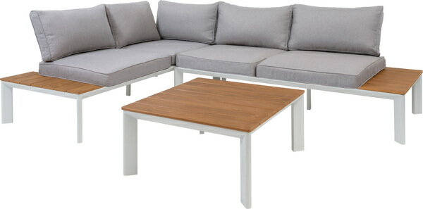 ソファ ガーデンソファ＆テーブルセット ホワイト (組立式) ソファー 東谷 azumaya おしゃれ 家具 インテリア アルミ ポリエステル 樹脂 特殊大型