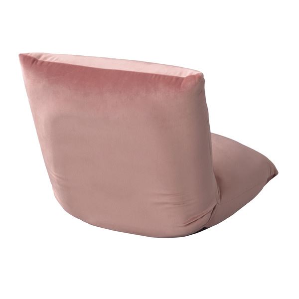 フロアチェア カックンリクライナー ピンク (完成品) 折りたたみ式 フロアチェア カックンリクライナー 座椅子 コンパクト お昼寝 枕 ベロア生地 椅子 フロアチェア 折りたたみチェア リクライナー リクライニングチェア 1人掛け リビング 1人暮らし ピンク グレー [2]