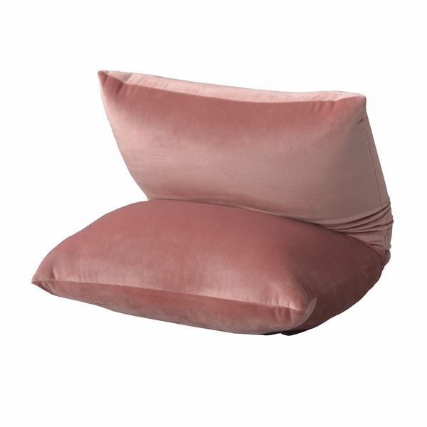 フロアチェア カックンリクライナー ピンク (完成品) 折りたたみ式 フロアチェア カックンリクライナー 座椅子 コンパクト お昼寝 枕 ベロア生地 椅子 フロアチェア 折りたたみチェア リクライナー リクライニングチェア 1人掛け リビング 1人暮らし ピンク グレー [3]