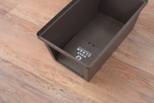 ゴミ箱 ダストボックス スタッキングペール45L スリム ブラウン (完成品) スタッキング可 容量:45L ダストボックス ゴミ箱 45L ダストボックス 屋外 屋内 スタッキング ごみ箱 分別ゴミ箱 キッチン フラップロック スタッキングペール マット アースカラー [3]