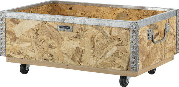 ストレージ スタッキングボックスS キャスター付 ナチュラル (完成品) ストレージ 東谷 azumaya おしゃれ 家具 インテリア OSB板 スチール ライトファニチャー