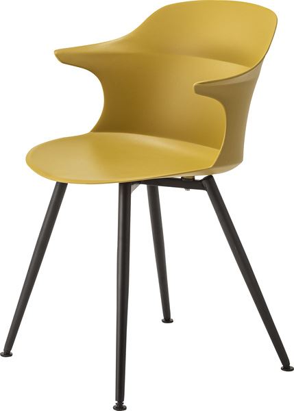 ダイニングチェア アヴァン チェア マスタードイエロー (組立式) ダイニングチェア チェア ダイニングチェア 椅子 ダイニング リビング 食卓 スタイリッシュ 個性的 おしゃれ カフェ ポリプロピレン スチール かわいい ポリプロピレン スチール 粉体塗装