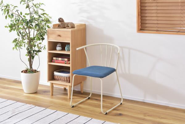 ダイニングチェア アームチェア インディゴ (完成品) ダイニングチェア 東谷 azumaya おしゃれ 家具 インテリア スチール 粉体塗装 ポリエステル 一般商品 [3]