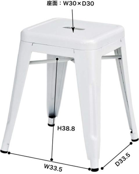 クレールスツール ブラック 幅39cm メーカー直送 スチール 椅子 イス ガーデン ダイニング インテリア 家具 ヴィンテージ レトロ オシャレ 人気 AZUMAYA 東谷 お返し 新生活応援フェア クーポン配布中 新生活応援 [2]