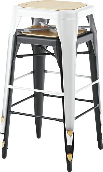 ダイニングチェア ハイスツール ブラック (完成品) スタッキング可 ダイニングチェア 東谷 azumaya おしゃれ 家具 インテリア スチール 粉体塗装 積層合板 ラッカー塗装 一般商品 [2]