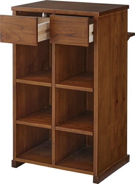 ディスプレイ カウンター ブラウン (組立式) ディスプレイ 東谷 azumaya おしゃれ 家具 インテリア 天然木化粧繊維板 ミンディ 天然木 ミンディ ラッカー塗装 可動棚4枚 大型S [3]