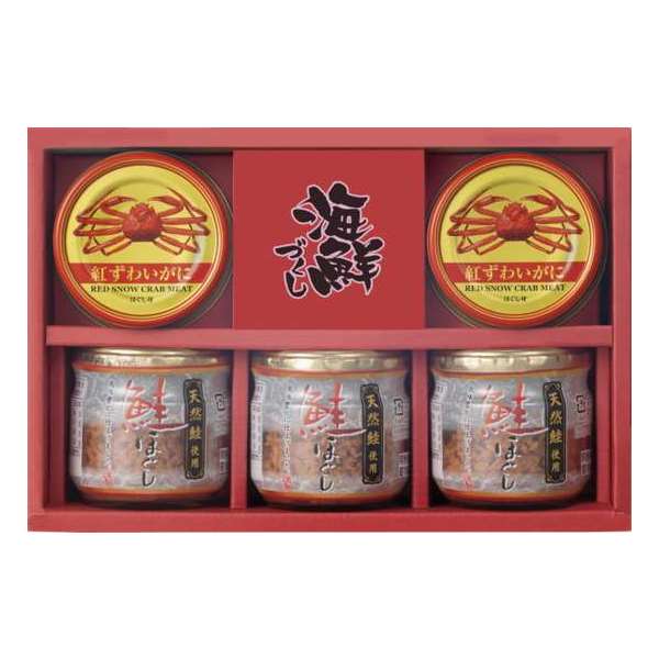 ▼商品名海鮮づくし 食品▼セット内容(1セット)鮭ほぐし(50g)×3、紅ずわいがに(ほぐし身)(55g)×2▼賞味期限1年▼アレルゲン表示かに▼箱サイズ16×24.5×7cm・800▼品番CRB-E※内容・デザインなど変更になる場合があります。※送料無料（但し沖縄・一部地域除く）※のし対応・ラッピング無料・メッセージカード無料・配送日指定※のしの名入れのご希望は備考欄へ。(名入れ「山内」)※お買い物マラソン・ポイント2倍・ポイント5倍・ポイント10倍などのキャンペーンは楽天会員様のみ有効となりますのでご了承ください。ギフト対応ギフトに困ったらこちらをクリック1000円ポッキリ商品はこちら『熨斗（のし）の書き方』≪慶事≫○蝶結び---------------何度繰り返してもよいお祝い事に使用します。例：出産内祝い 出産祝いのお返し 出産祝い お中元 お歳暮 お祝い 新築祝いのお返し 入学祝い 入園祝い 卒業祝い 卒園祝い 合格祝い 就職祝い 成人祝い 初節句▼表書き無し（慶事結婚以外）・御祝（結婚以外）・御出産祝い 御入学祝い 御就職祝い 御新築祝い 御昇進祝い 御昇格祝い 御誕生日祝い 御礼（結婚以外）・内祝（結婚祝い 快気祝い以外） 引越し内祝い 新築内祝い 開店内祝い 御中元 お中元 暑中御伺い 暑中御見舞い 暑中見舞い 残暑御見舞い 残暑見舞い 遅れてごめんね 母の日ギフト 父の日ギフト 敬老の日ギフト 成人式 祝成人 成人祝い 七五三祝い 粗品 御餞別 寸志 記念品 贈答品 御歳暮 お歳暮 御年賀 お土産 御土産 土産 拝呈 贈呈 謹謝・・・○結びきり10本----------一度きりであってほしい場合に使用します。（婚礼関連のみに使用）例：引き出物 名披露目 結婚内祝い 結婚祝いのお返し 結婚祝い▼表書き無し（結婚）・御祝（結婚）・御結婚御祝い 寿・壽・御礼（結婚）・内祝（結婚）○結びきり--------------一度きりであってほしい場合に使用します。例：快気祝い（病気見舞い）・快気内祝い 病気見舞いのお返し 退院祝い▼御見舞（快気）・快気祝い 快気内祝≪弔事≫○黒白結び切り（ハス柄）----弔事に使用します。※その他ギフト関連キーワード命名 赤ちゃん ノベルティー 景品 写真 かわいい カワイイ かっこいい カッコイイ 美味しい おいしい 参加賞 サンクスギフト ウェルカムギフト ブラックフライディー クリスマスプレゼント バレンタイン バレンタインデーギフト スイーツ ホワイトデーギフト ワンダフルディ テレワーク リモートワーク ステイホーム 冬ギフト 夏ギフト お土産 御土産 土産 お彼岸 御彼岸 自粛見舞 感謝 送品 引出物 通学 通勤 料理 幼稚園 小学校 中学校 高校 入学祝いのお返し 就職祝いのお返し 会社 退職祝い 転勤 定年退職 企業 法人 せどり 活動費 運営費 サービス品 子供の日 梅雨 お盆休み 夏休み▼お届け対応地域一覧北海道 本州 東北地方 青森県 岩手県 宮城県 秋田県 山形県 福島県 関東地方 茨城県 栃木県 群馬県 埼玉県 千葉県 東京都 神奈川県 中部地方 新潟県 富山県 石川県 福井県 山梨県 長野県 岐阜県 静岡県 愛知県 近畿地方 三重県 滋賀県 京都府 大阪府 兵庫県 奈良県 和歌山県 中国地方 鳥取県 島根県 岡山県 広島県 山口県 四国 四国地方 徳島県 香川県 愛媛県 高知県 九州 沖縄 九州 沖縄地方 福岡県 佐賀県 長崎県 熊本県 大分県 宮崎県 鹿児島県 沖縄県 ※一部地域除当店おすすめの注目商品/当店人気No.1商品 モンドセレクション最高金賞受賞 飲む温泉水「観音温泉水」/全国送料無料(北海道送料無料?沖縄送料無料) RINGBELL(リンベル)カタログギフト/ インスタ映え 結婚・出産内祝いに 女性に人気のパスタギフトセット/贈り物に悩んだらこれスターバックスコーヒーギフト/出産祝いにkaloo(カルー)その他 DADWAY(ダッドウェイ)正規品ベビー・キッズマタニティグッズも充実/空間に素敵なエッセンス インテリア・収納・雑貨おしゃれな家具▼所在地静岡県沼津市上香貫三貫地1244▼決済方法クレジットカード決済 楽天バンク決済 銀行振込み 代金引換(代引き) セブンイレブン決済 ローソン決済 NP後払い auかんたん決済 Edy決済