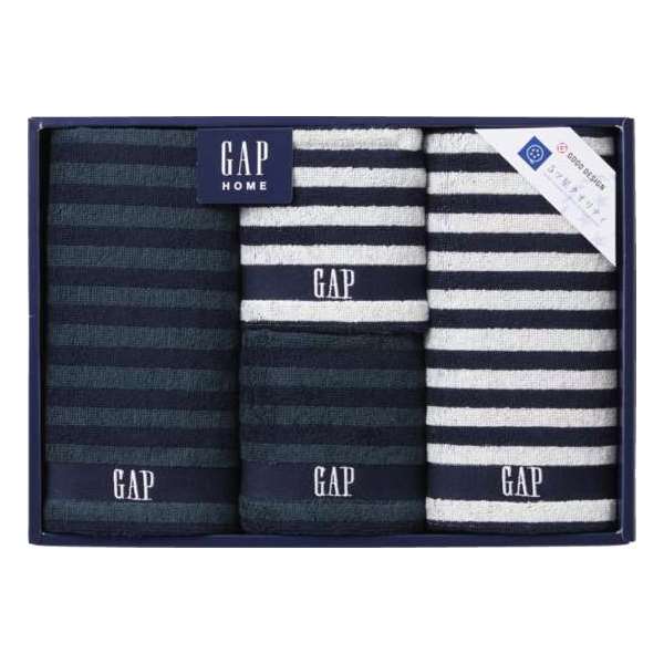 【まとめ買い10セット】GAP HOMENEW ボーダーギフト フェイスタオル2P＆ウォッシュタオル2P 繊維 内祝い 結婚内祝い 出産内祝い 景品 結婚祝い 引き出物 香典返し ギフト お返し タオルギフト