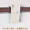 ハンギングレール用ポケット 壁インテリア オリジン ウォールラックシリーズ 長押レール なげしレール オプション パーツ 透明 便利 壁掛け 飾り付け ディスプ...