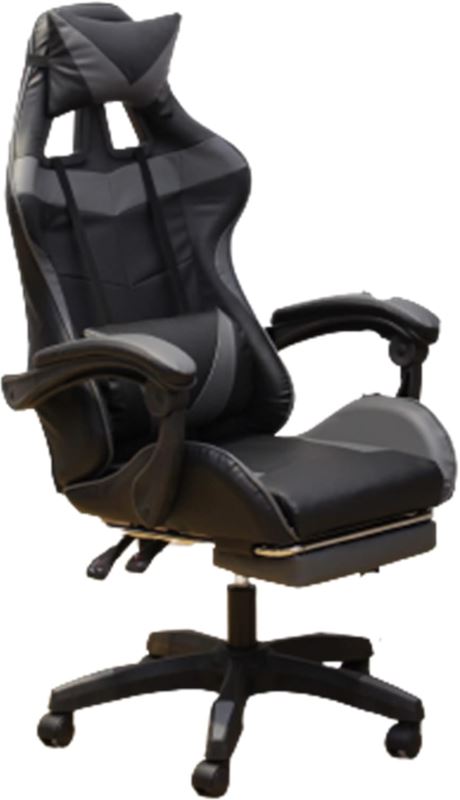 フットレスト付きレーシングチェア グレー 人気 おすすめ メーカー直送 谷村実業 便利 景品 プレゼント イベント 賞品 クーポン配布中