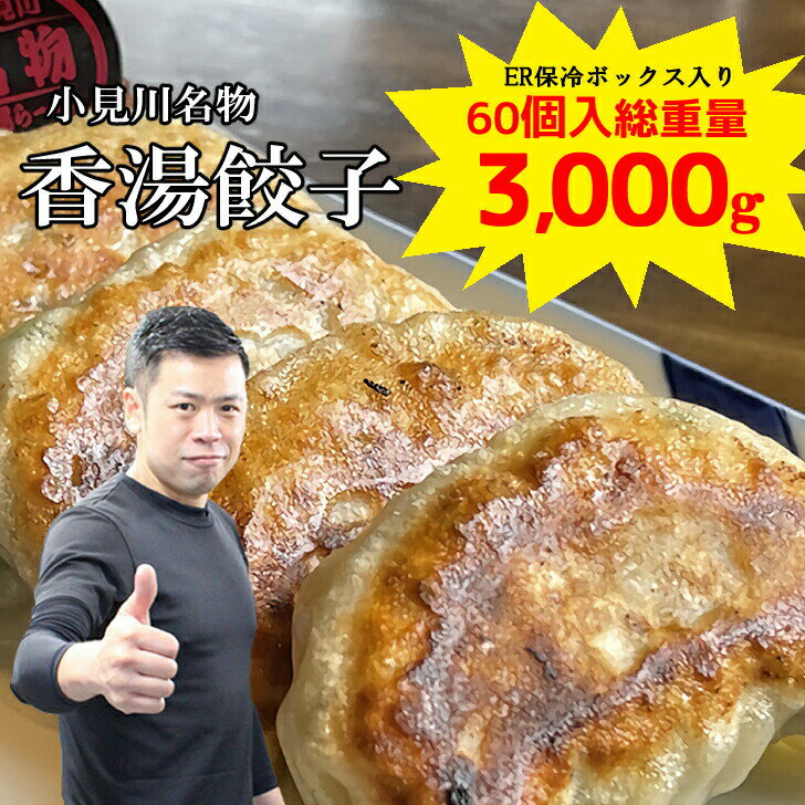 送料無料 餃子 千葉 香湯餃子 冷凍 餃子 60個 3kg もちもち 国産 ジャンボ 大きい 焼餃子 豚肉 野菜 おかず おつまみ パーティー 家飲み 惣菜 点心 お取り寄せ グルメ ギフト こうたんらーめん…