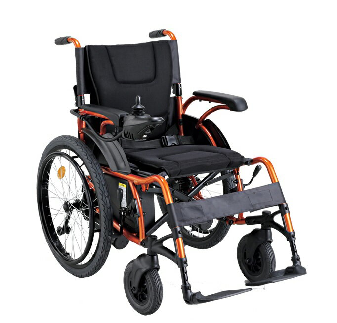車椅子 電動車椅子 KEY-01（右利き用） 折りたたみ 背折れ 自走式 車いす 最新 軽量 おしゃれ 収納簡単 コンパクト 傾斜している路面にも安定 【メーカー直送の為代引き不可】