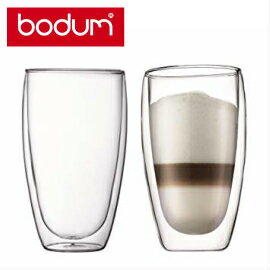 Bodumのダブルウォールグラス ■ラッピング無料■bodum ボダム　パヴィーナ　ダブルウォールグラス　0.45L　2個セット紅茶やコーヒーを長くおいしく楽しみたいあなたへ。bodum　pavina ガラス コップ プレゼント ギフト 贈答 結婚祝い