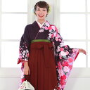【9/12 10:00~9/16 08:59まで最大1,000円OFFクーポン】【レンタル】卒業式 袴 レンタル 女 袴セット 卒業式袴セット 振袖&袴 フルセットレンタル 安い 「濃紫地に赤紫ぼかし 牡丹 桜 菊 バラ」