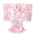 【レンタル】 お宮参り 着物 女の子 レンタル pom ponette ポンポネット 絵羽柄 祝着 1歳 女の子 ラベンダーピンクに八重桜と鶴