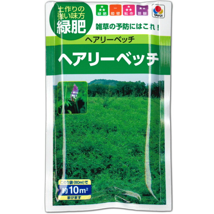 ヘアリーベッチ 種子 60ml 緑肥