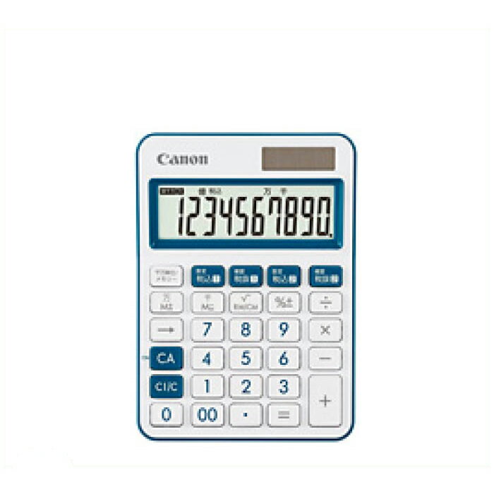 [特長]:■税率改定や軽減税率にも対応できるよう、2つの「税率」キーを搭載■万、千などの大きな単位が一発入力できます。■「√」キー、「→」キーを搭載し、多様な用途に対応。■キータッチは軽快でソフトです。■抗菌仕様。[仕様]：■本体サイズ（約）：幅10.6×奥14.7×厚2.5cm本体重量（約）：116g（電池含）使用電源：太陽電池＋リチウム電池（LR44）