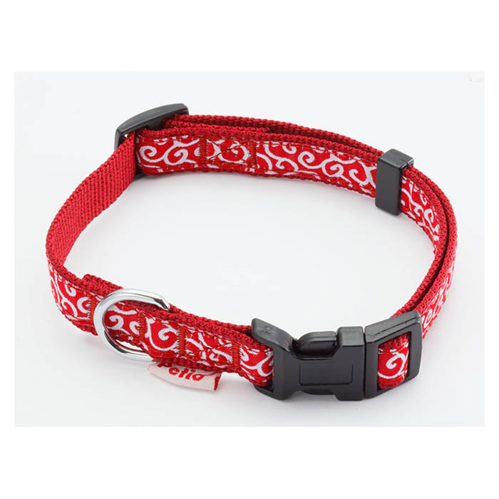 ペティオ ヤマヒサ 犬雅 唐草カラー S レッド