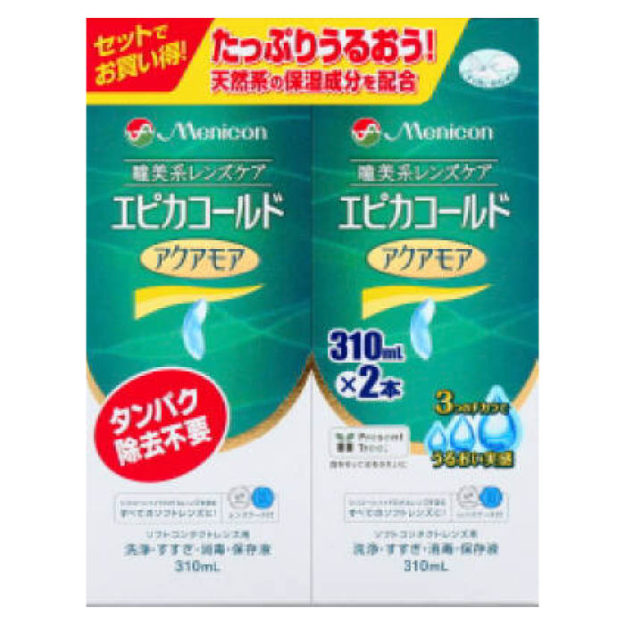 [原産国]：日本 [注意事項]：本剤はコンタクトレンズのケアのみに使用し、内服しないでください。誤って内服した場合はできるだけ吐き出し、すぐに医師の診断を受けてください [容量]：310ML×2 [主成分]：塩酸ポリヘキサニド0.001mg含有、界面活性剤、等張化剤、湿潤剤、表示指定成分：プロピレングリコール