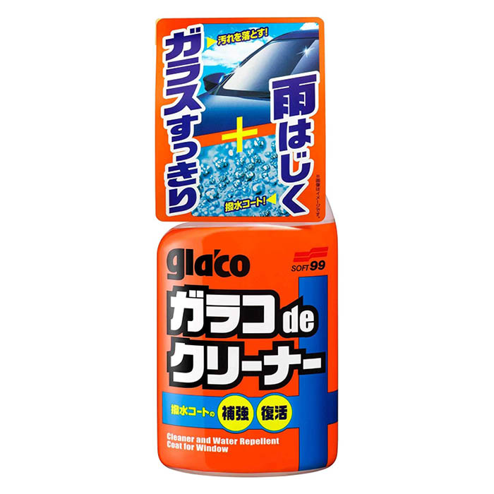 [特長]：■コーティング剤を補強するガラスクリーナー!汚れスッキリ! 水ハジキ復活!■強力ガラスクリーナーとガラコがドッキング!■シューッとスプレーするだけで、ガンコにこびりついた鳥のフンや、虫の死骸などの汚れをみるみる浮き上がらせ、スパッと拭き取れる強力洗浄効果が特長!■同時に60Km／hから雨をはじき、ノーワイパー走行を可能にするガラスコーティングが完了。■環境に配慮したノンガス、エコロジータイプ。