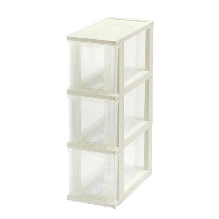 JEJ ピットスリムストッカー 3段ホワイト