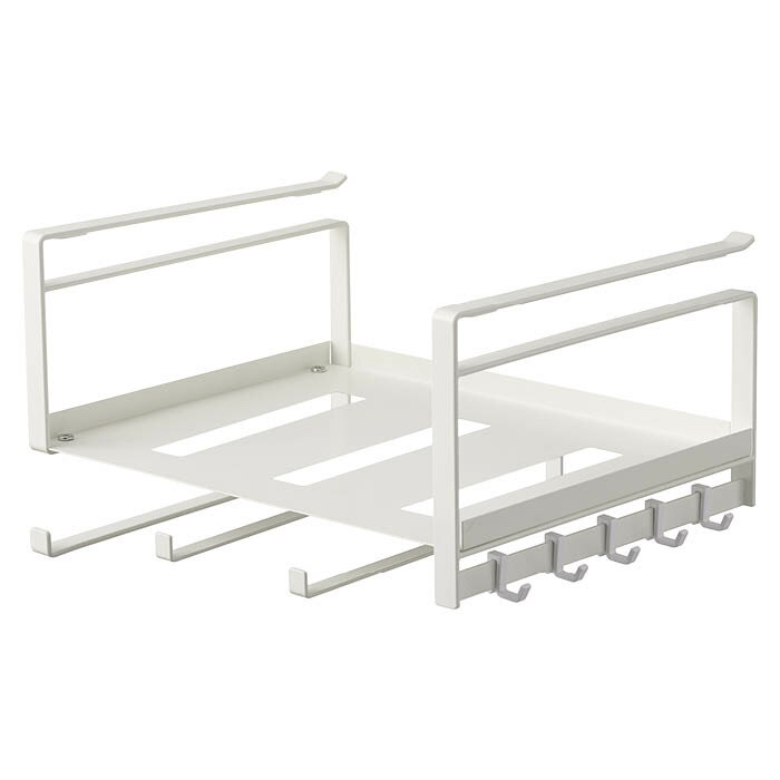 山崎実業 戸棚下多機能ラック プレート ホワイト