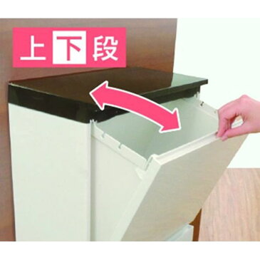 【エントリーでポイント10倍】アスベル 分別ペダル2段 ワイド40ホワイト【2022/9/4 20時 - 9/11 1時59分】