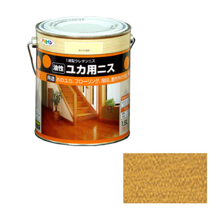 ユカ用ニス 1.8L 半ツヤ透明
