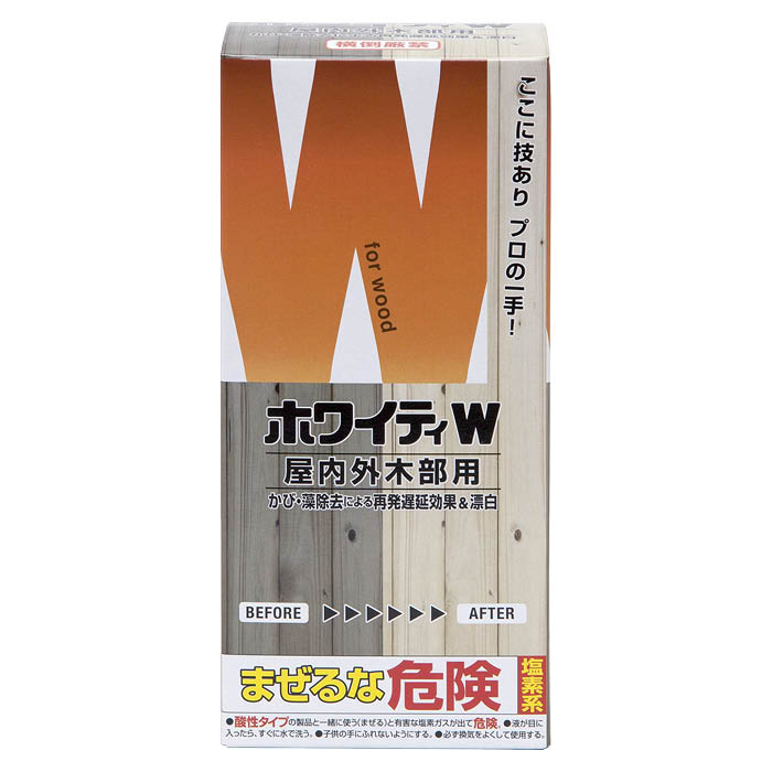 ホワイティW 屋内外木部用 500ML