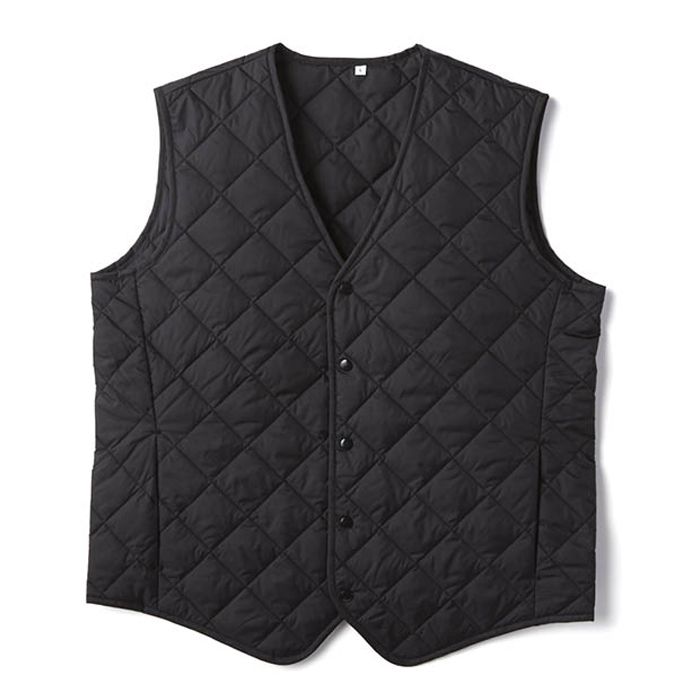 FeelSky インナー中綿キルティングVEST BLACK