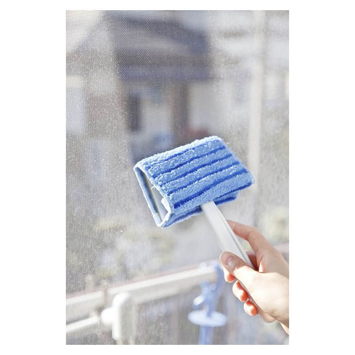 創和 水だけでピカピカ!網戸シマシマワイパー ブルー 3
