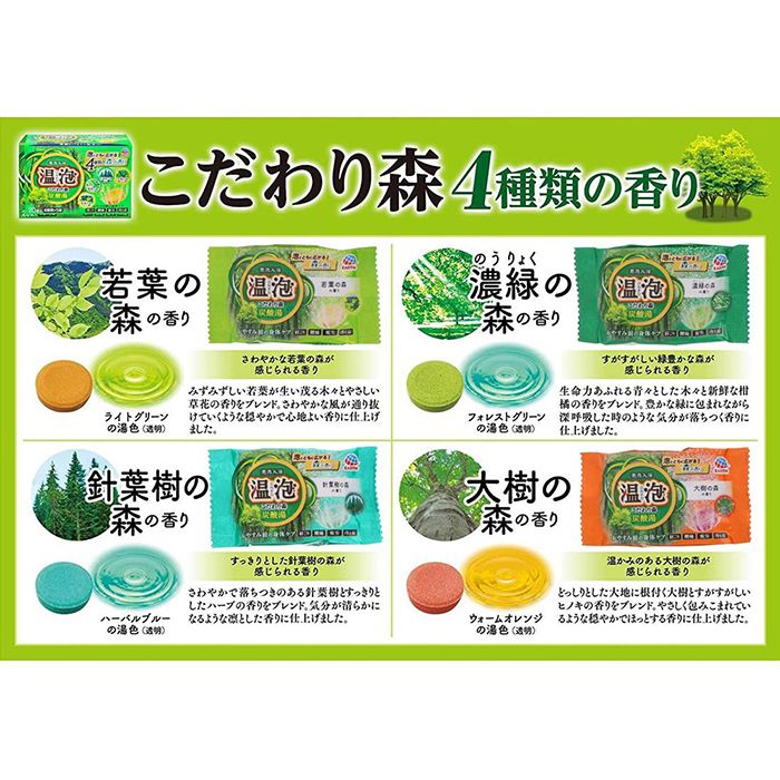 ホームプラザナフコ楽天市場店のアース製薬 温泡こだわり森炭酸湯 20錠｜アングル3