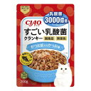 いなばペットフード CIAOすごい乳酸菌クランキー かつお節入り かつお味 200g