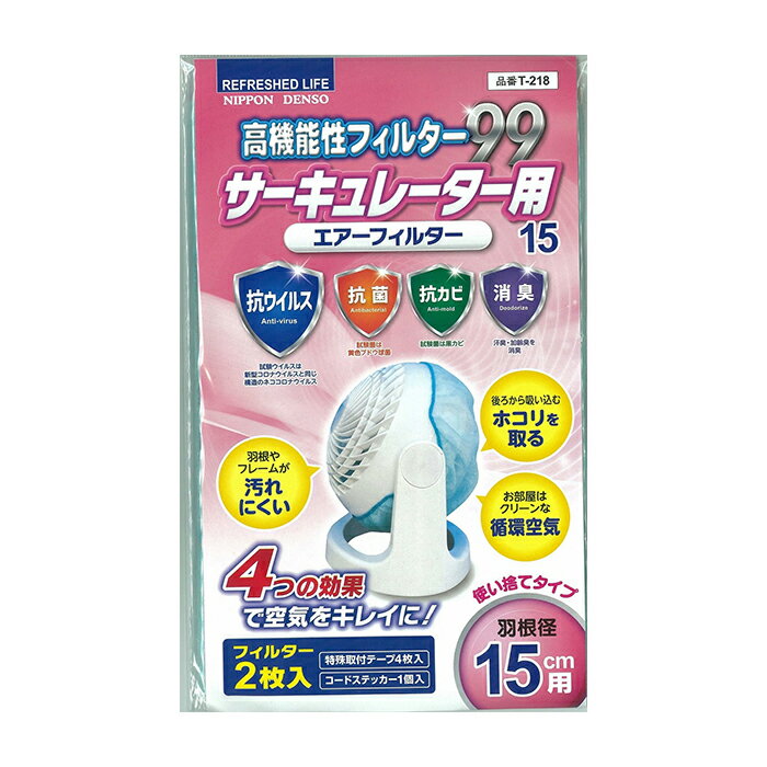 日本デンソー 高機能性フィルターほこりキャッチャー15 T-218
